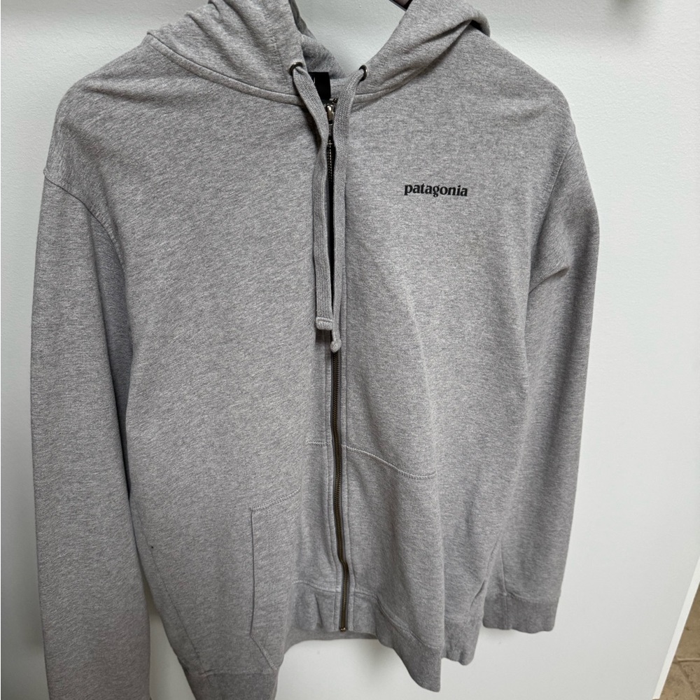 Patagonia Light Heather Gray Zip Hoodie